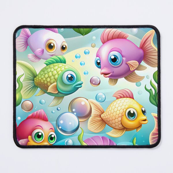 Item preview, Magical Fish Swimming Happily in the Enchanted Forest Pond. - Seamless Pattern #8 designed and sold by Second Draft Visuals.