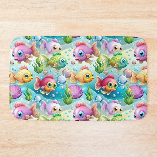 Item preview, Magical Fish Swimming Happily in the Enchanted Forest Pond. - Seamless Pattern #8 designed and sold by Second Draft Visuals.