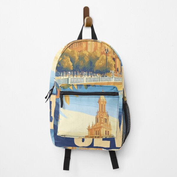 Item preview, Seville Wall Art – Vibrant Spanish Cityscape Print, Colorful Seville Decor, Spain Travel Poster designed and sold by nomiraclehere.