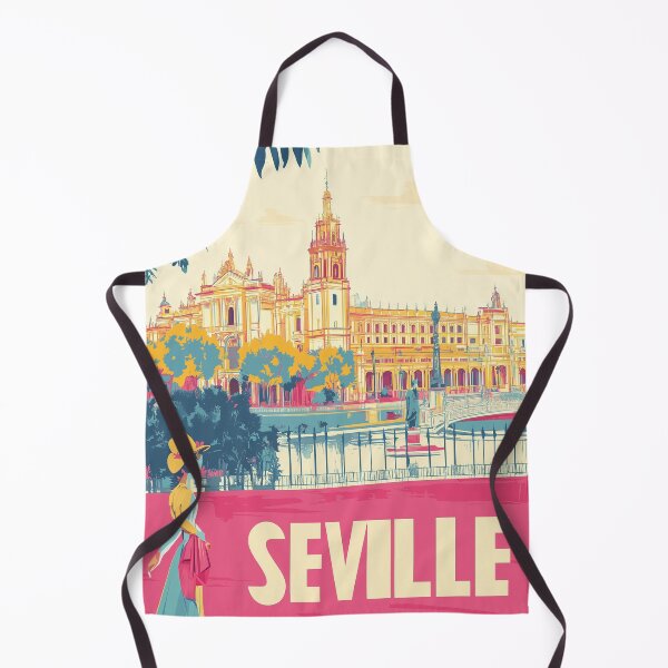 Item preview, Seville Wall Art – Vibrant Spanish Cityscape Print, Colorful Seville Decor, Spain Travel Poster designed and sold by nomiraclehere.