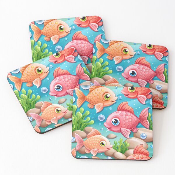 Item preview, Magical Fish Swimming Happily in the Enchanted Forest Pond. - Seamless Pattern #9 designed and sold by Second Draft Visuals.
