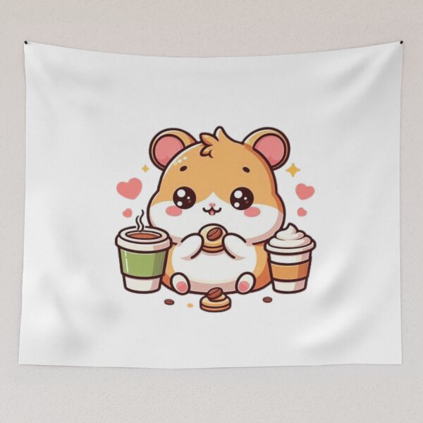 Item preview, hamster with coffee designed and sold by Eternalski.