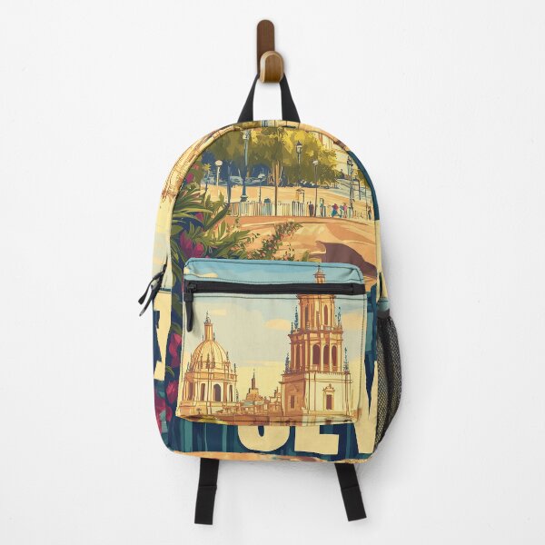 Item preview, Seville Wall Art – Vibrant Spanish Cityscape Print, Colorful Seville Decor, Spain Travel Poster designed and sold by nomiraclehere.