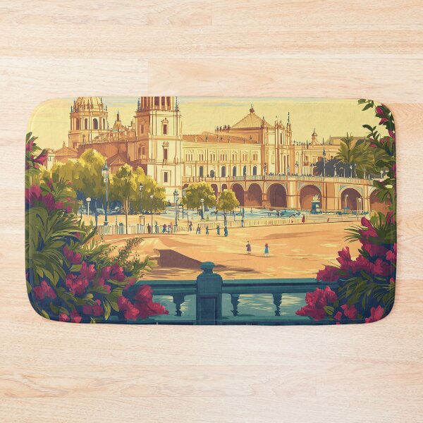Item preview, Seville Wall Art – Vibrant Spanish Cityscape Print, Colorful Seville Decor, Spain Travel Poster designed and sold by nomiraclehere.