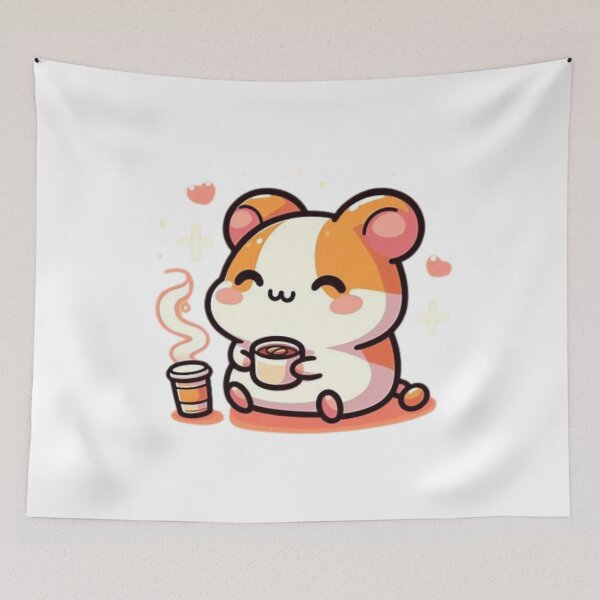 Item preview, hamster with coffee designed and sold by Eternalski.