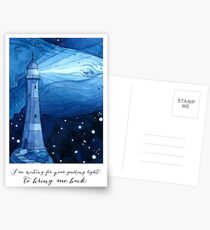 Wal und Leuchtturm Postkarten