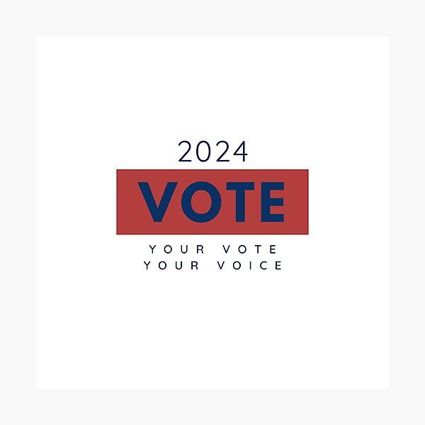 Item preview, Your Vote, Your Voice - American Elections 2024 Light-Color Background designed and sold by RosmeralisShop.