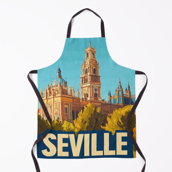 Item preview, Seville Wall Art – Vibrant Spanish Cityscape Print, Colorful Seville Decor, Spain Travel Poster designed and sold by nomiraclehere.