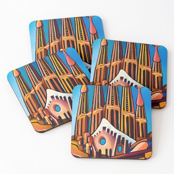 Item preview, Striking Sagrada Familia Abstract Art - Colorful Towers and Pointed Spires with Geometric Patterns Generative AI designed and sold by OlfactoART Studio.