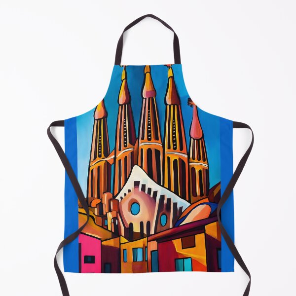 Item preview, Striking Sagrada Familia Abstract Art - Colorful Towers and Pointed Spires with Geometric Patterns Generative AI designed and sold by OlfactoART Studio.