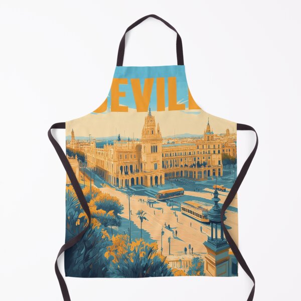 Item preview, Seville Wall Art – Vibrant Spanish Cityscape Print, Colorful Seville Decor, Spain Travel Poster designed and sold by nomiraclehere.