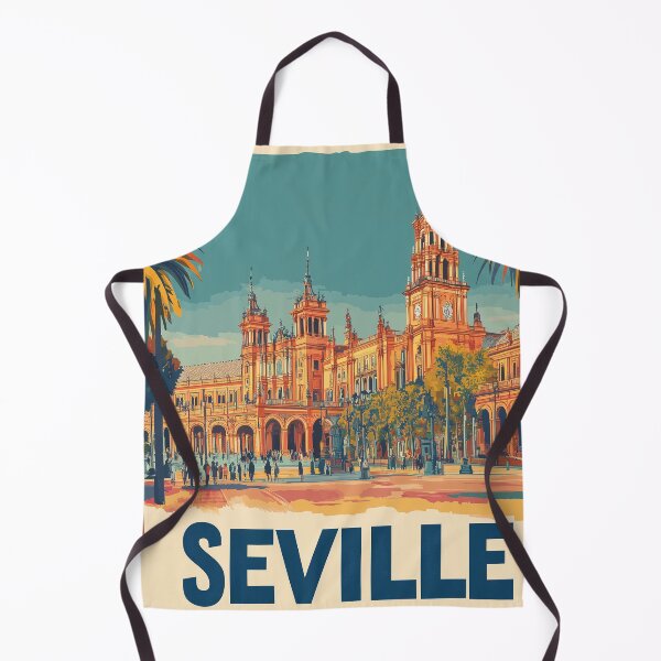 Item preview, Seville Wall Art – Vibrant Spanish Cityscape Print, Colorful Seville Decor, Spain Travel Poster designed and sold by nomiraclehere.