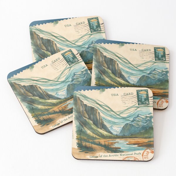 Item preview, Gates of the Arctic National Park Postcard Vintage Retro Travel designed and sold by TravelPostcardGems.