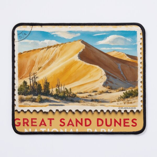 Item preview, Great Sand Dunes National Park Postcard Vintage Retro Travel designed and sold by TravelPostcardGems.