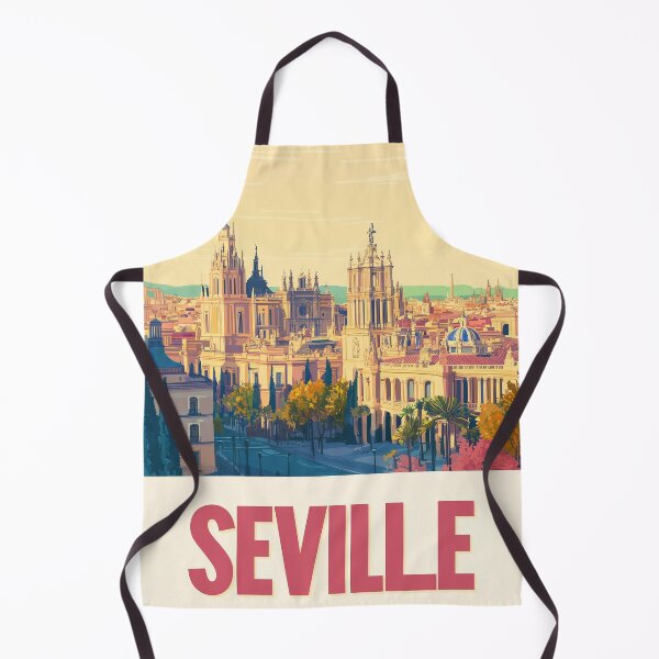 Item preview, Seville Wall Art – Vibrant Spanish Cityscape Print, Colorful Seville Decor, Spain Travel Poster designed and sold by nomiraclehere.