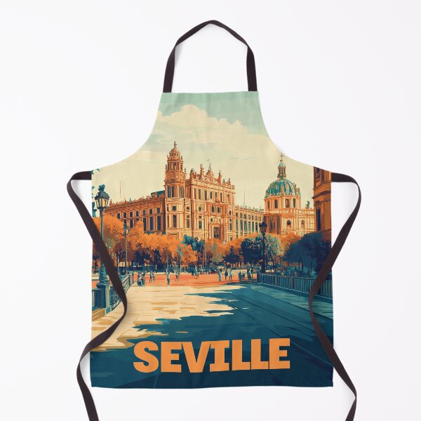 Item preview, Seville Wall Art – Vibrant Spanish Cityscape Print, Colorful Seville Decor, Spain Travel Poster designed and sold by nomiraclehere.