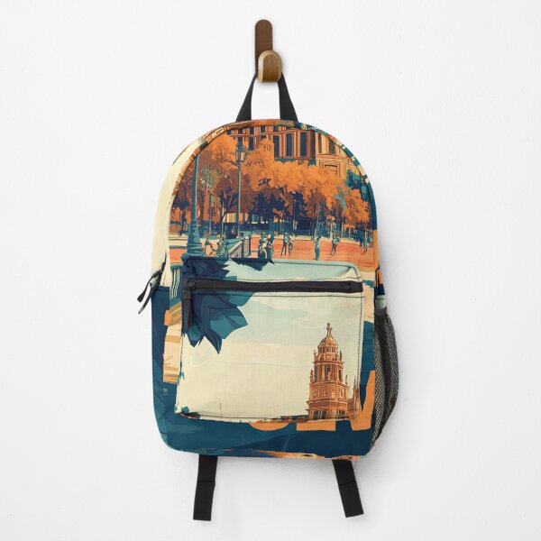 Item preview, Seville Wall Art – Vibrant Spanish Cityscape Print, Colorful Seville Decor, Spain Travel Poster designed and sold by nomiraclehere.