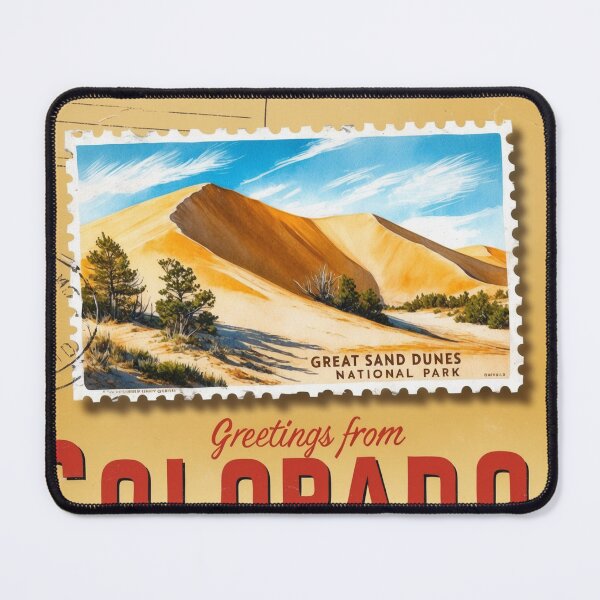 Item preview, Great Sand Dunes National Park Postcard Vintage Retro Travel designed and sold by TravelPostcardGems.