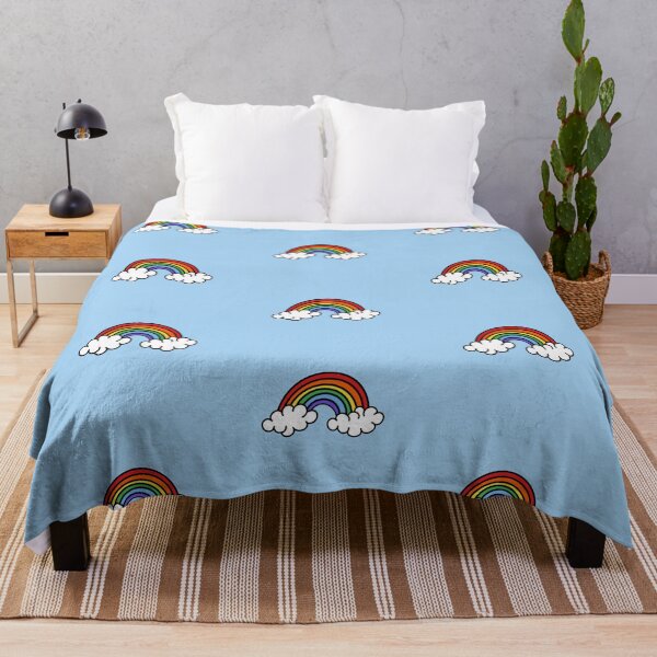 Item preview, Colorful rainbow on blue background designed and sold by CoraNais.