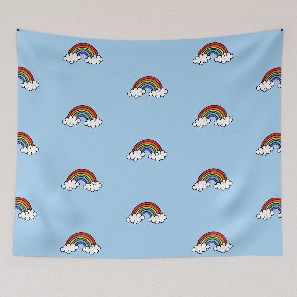 Item preview, Colorful rainbow on blue background designed and sold by CoraNais.