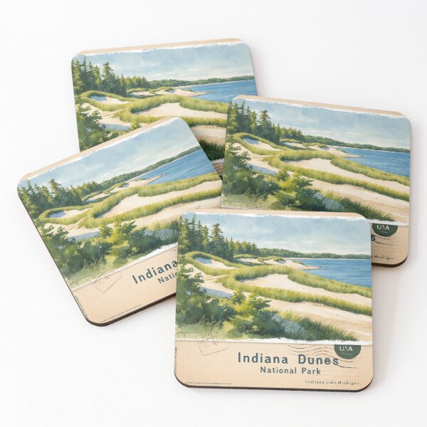 Item preview, Indiana Dunes National Park Postcard Vintage Retro Travel designed and sold by TravelPostcardGems.