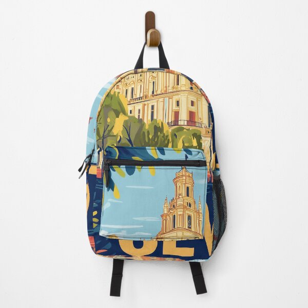 Item preview, Seville Wall Art – Vibrant Spanish Cityscape Print, Colorful Seville Decor, Spain Travel Poster designed and sold by nomiraclehere.