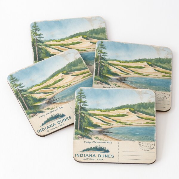 Item preview, Indiana Dunes National Park Postcard Vintage Retro Travel designed and sold by TravelPostcardGems.