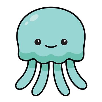 Kawaii Sea Animals Set Poster