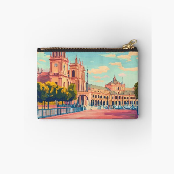 Item preview, Seville Wall Art – Vibrant Spanish Cityscape Print, Colorful Seville Decor, Spain Travel Poster designed and sold by nomiraclehere.
