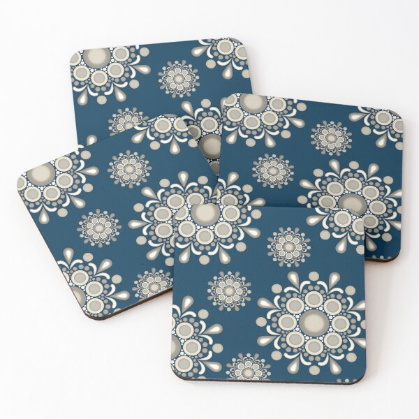 Item preview, Mandala Design  - Blue and Silver/Gold designed and sold by SquareKeyStudio.