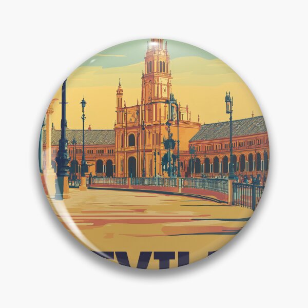 Item preview, Seville Wall Art – Vibrant Spanish Cityscape Print, Colorful Seville Decor, Spain Travel Poster designed and sold by nomiraclehere.
