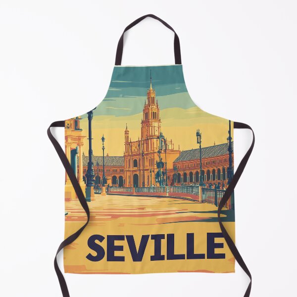 Item preview, Seville Wall Art – Vibrant Spanish Cityscape Print, Colorful Seville Decor, Spain Travel Poster designed and sold by nomiraclehere.