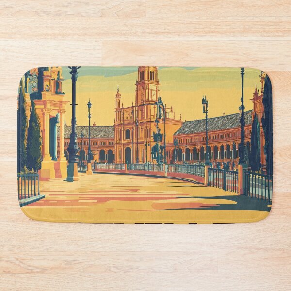 Item preview, Seville Wall Art – Vibrant Spanish Cityscape Print, Colorful Seville Decor, Spain Travel Poster designed and sold by nomiraclehere.