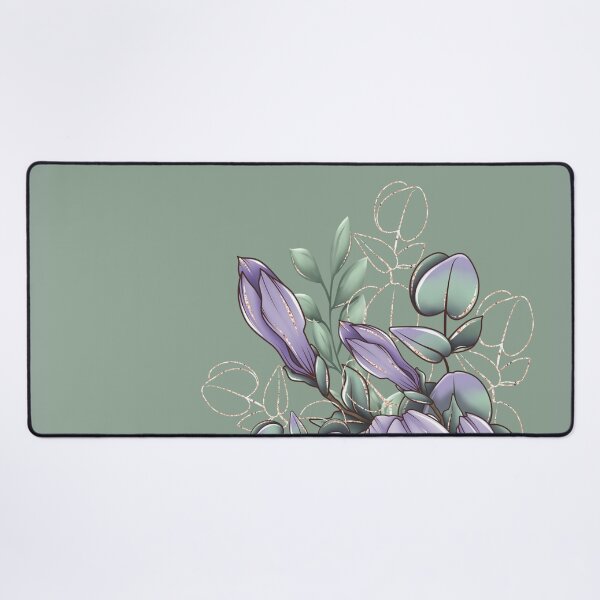 Item preview, Flowers With Golden Touch - Green designed and sold by Asmaa Abdul-Azim.