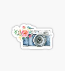 Cute Watercolor Vintage Camera Sticker