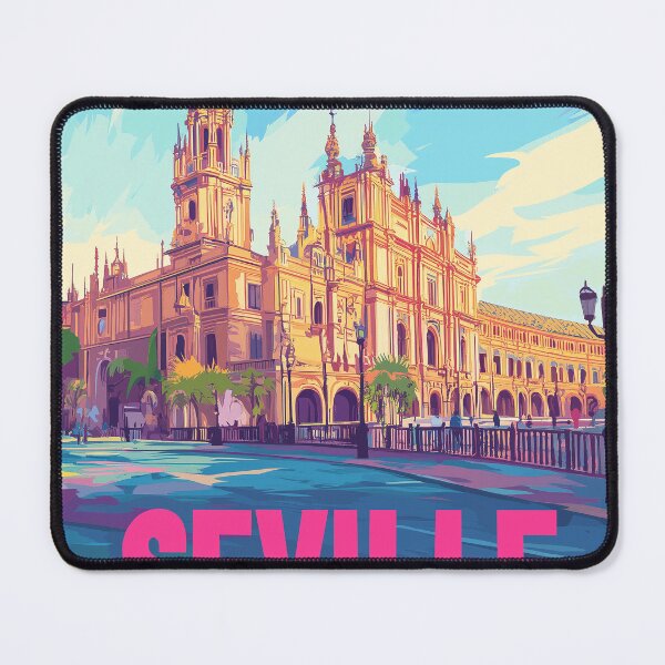 Item preview, Seville Wall Art – Vibrant Spanish Cityscape Print, Colorful Seville Decor, Spain Travel Poster designed and sold by nomiraclehere.