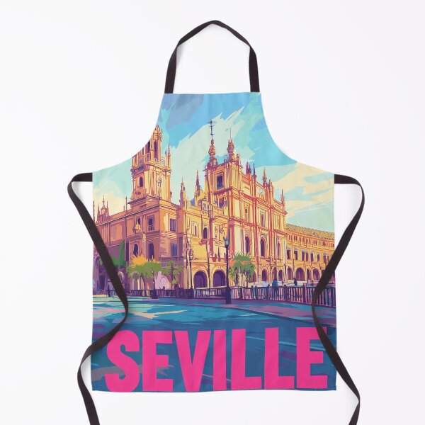 Item preview, Seville Wall Art – Vibrant Spanish Cityscape Print, Colorful Seville Decor, Spain Travel Poster designed and sold by nomiraclehere.
