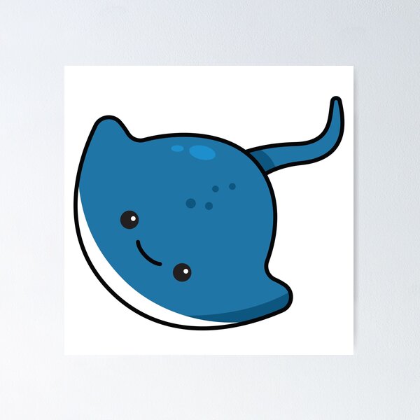 Kawaii Sea Animals Set Poster