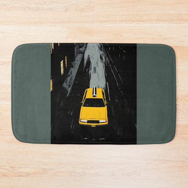 Item preview, Moody New York City Taxi Art - Yellow Cab in Dark Alleyway with Illuminated Windows AI Generated designed and sold by OlfactoART Studio.