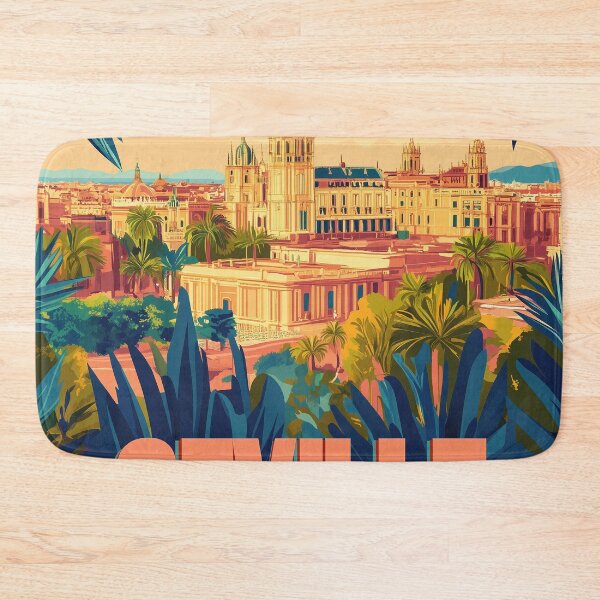 Item preview, Seville Wall Art – Vibrant Spanish Cityscape Print, Colorful Seville Decor, Spain Travel Poster designed and sold by nomiraclehere.