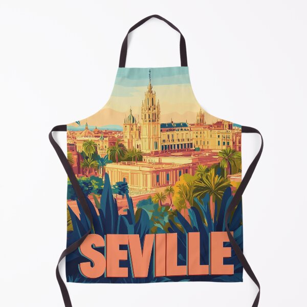 Item preview, Seville Wall Art – Vibrant Spanish Cityscape Print, Colorful Seville Decor, Spain Travel Poster designed and sold by nomiraclehere.