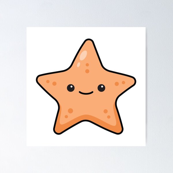 Kawaii Sea Animals Set Poster