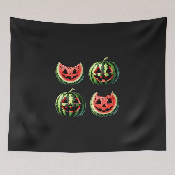 Item preview, Halloween - Watermelon Jack-o'-lantern designed and sold by BUABUABUA.