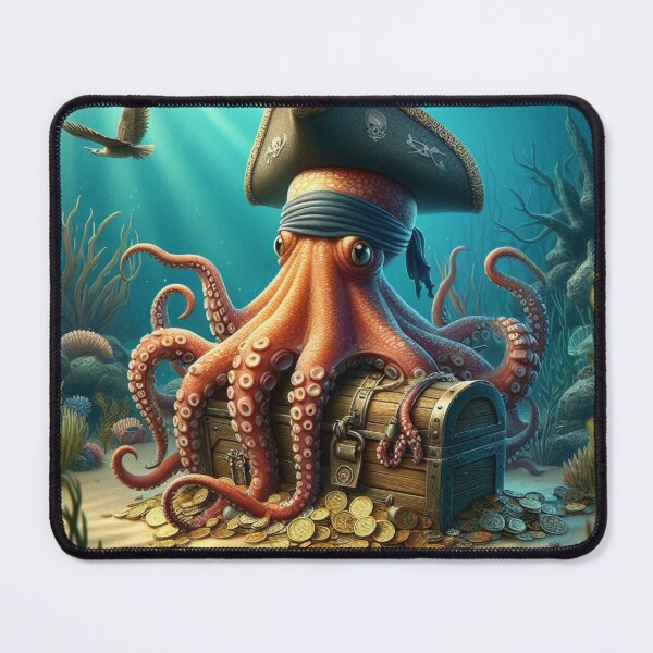 Item preview, Pirate squid designed and sold by pingpongArt.