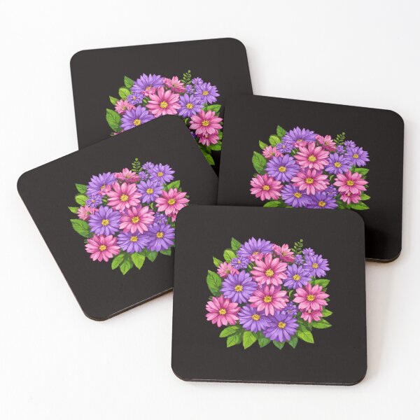 Item preview, Vibrant Bouquet Purple And Pink Flowers designed and sold by SeamPix.