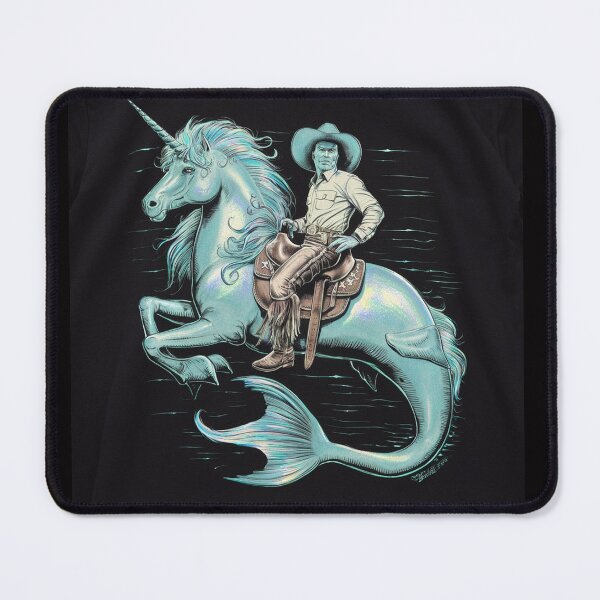 Item preview, cowboy on a unicorn with a fish tail designed and sold by Marsik1982.