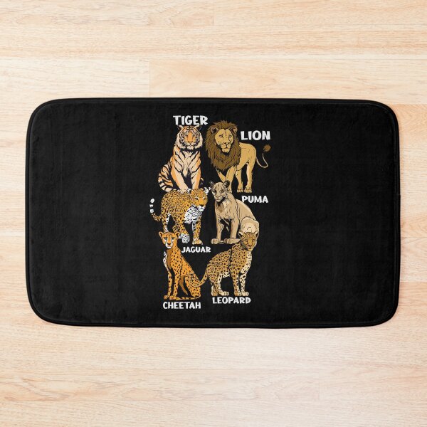 Artikelvorschau, Wildkatzen der Welt für Kinder, Löwe, Gepard, Tiger, Jaguar, Leopard entworfen und verkauft von DSWShirts.