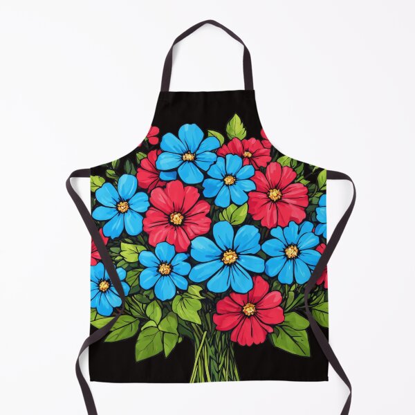 Item preview, Vibrant Bouquet Red And Blue Flowers designed and sold by SeamPix.