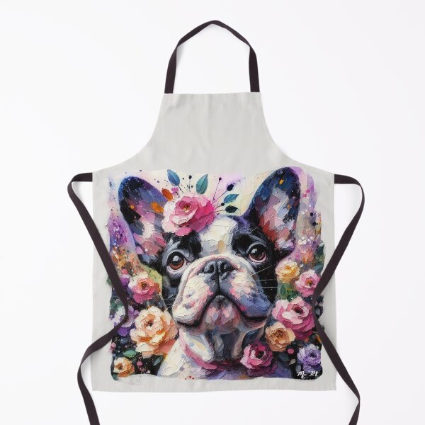 Item preview, French Bulldog in Flowers designed and sold by oceanlady65.