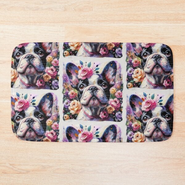 Item preview, French Bulldog in Flowers designed and sold by oceanlady65.